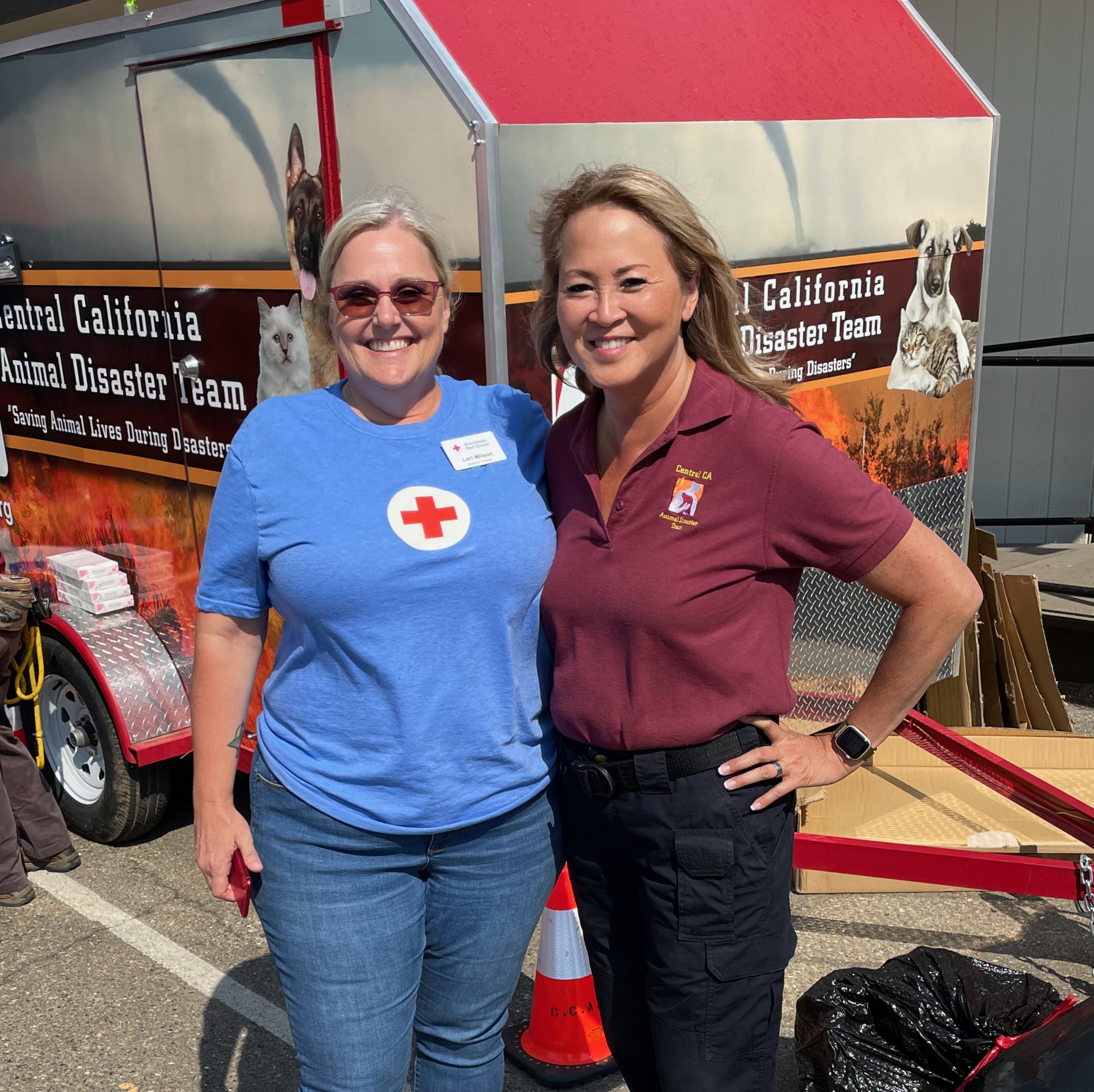 Lori Wilson, Executive Director of Red Cross Central Valley Chapter and Naomi Tobias, CCADT CEO
