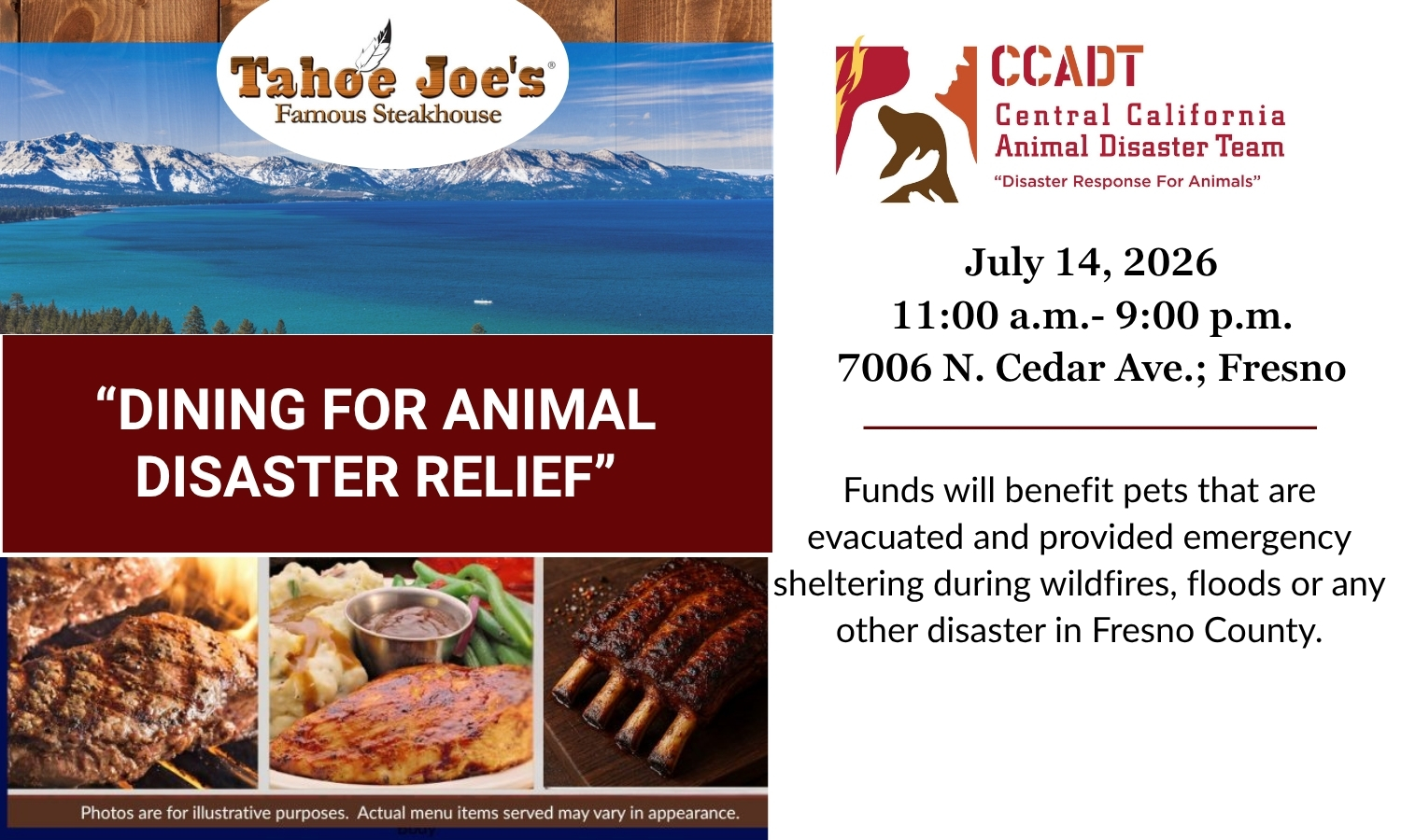 Tahoe Joe Fundraiser