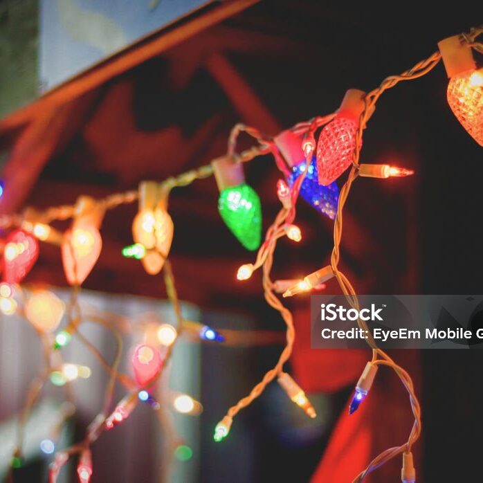 Low Angle View Of Illuminated Christmas Light At Night